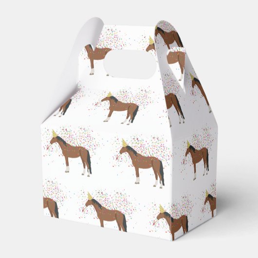 動物を飼育する馬パーティー フェイバーボックス (裏面サイド)