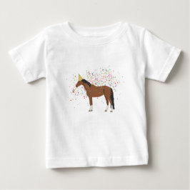 動物を飼育する馬パーティー ベビーTシャツ