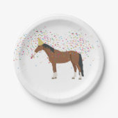 動物を飼育する馬パーティー ペーパープレート (正面)