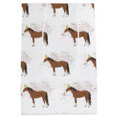 動物を飼育する馬パーティー ミディアムペーパーバッグ (裏面)