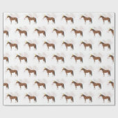 動物を飼育する馬パーティー ラッピングペーパー (フラット)