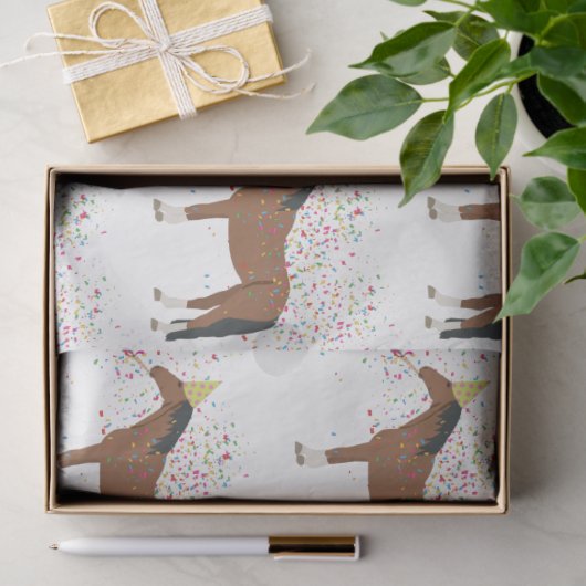 動物を飼育する馬パーティー 薄葉紙 (ギフト)