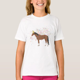 動物を飼育する馬パーティー Tシャツ