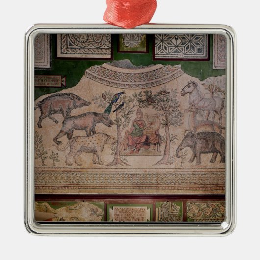 動物を魅了しているオルペウス メタルオーナメント (正面)