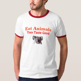 動物を、味がしますよく食べて下さい Tシャツ
