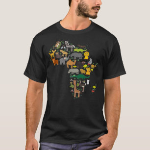 動物アフリカのオウムハイエナサイゼブラヒッポップ Tシャツ