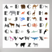 動物アルファベットのポスター ポスター (正面)