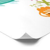 動物アルファベットの子供部屋・ナーサリー・ホームスクール・教室装飾 ポスター (角)