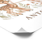 動物アルファベットレターA 子供名前ポスター フォトプリント            (角)