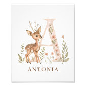 動物アルファベットレターA 子供名前ポスター フォトプリント            (正面)