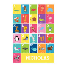 動物アルファベット | アルファベット ウォールアート