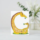 動物アルファベットG ポストカード (スタンド正面)