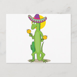 動物アルファベットIguana ポストカード