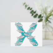 動物アルファベットX線フィッシュ ポストカード (スタンド正面)