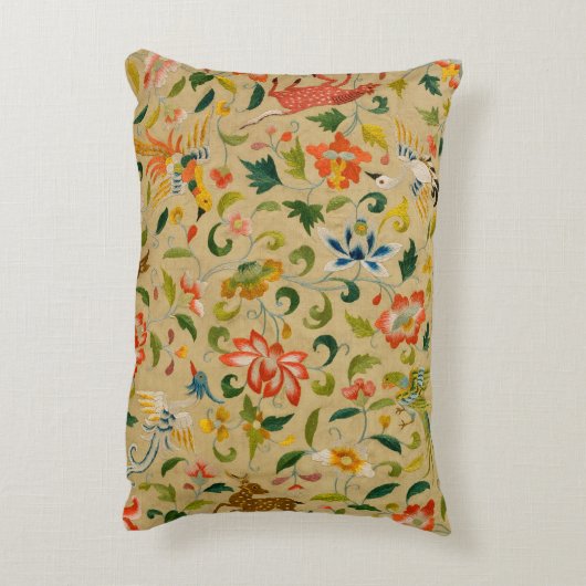 動物アンティーク馬鳥鹿ウサギ アクセントクッション (裏面(縦))