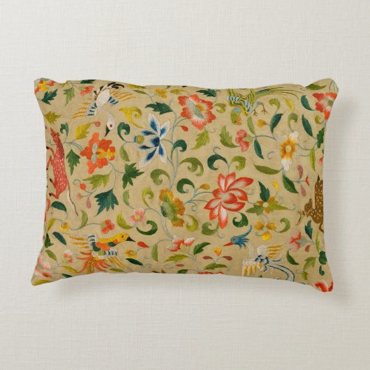 動物アンティーク馬鳥鹿ウサギ アクセントクッション (裏面)