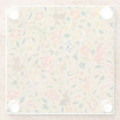 動物アンティーク馬鳥鹿ウサギ ガラスコースター (裏面)