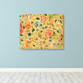 動物アンティーク馬鳥鹿ウサギ キャンバスプリント (インサイチュ (ウッドフロア))