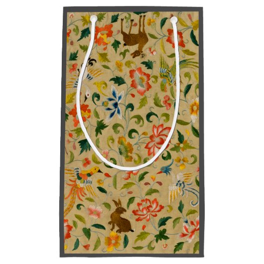 動物アンティーク馬鳥鹿ウサギ スモールペーパーバッグ (正面)