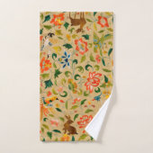 動物アンティーク馬鳥鹿ウサギ バスタオルセット (ハンドタオル)