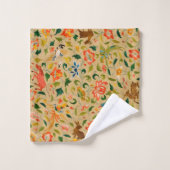 動物アンティーク馬鳥鹿ウサギ バスタオルセット (ウォッシュタオル)