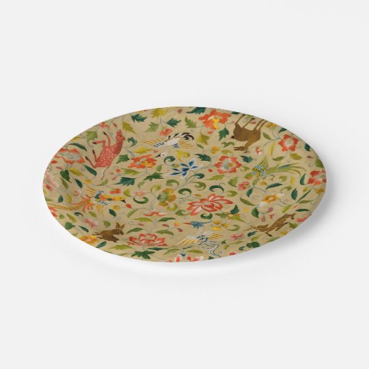 動物アンティーク馬鳥鹿ウサギ ペーパープレート (アングル)