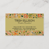 動物アンティーク馬鳥鹿ウサギ 名刺 (裏面)