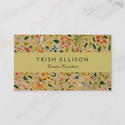 動物アンティーク馬鳥鹿ウサギ 名刺 (正面)