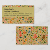 動物アンティーク馬鳥鹿ウサギ 名刺 (正面/裏面)