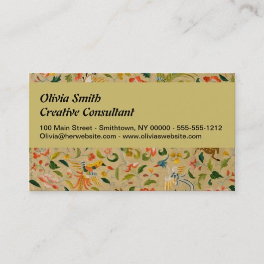 動物アンティーク馬鳥鹿ウサギ 名刺 (正面)