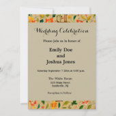 動物アンティーク馬鳥鹿ウサギ 招待状 (正面)