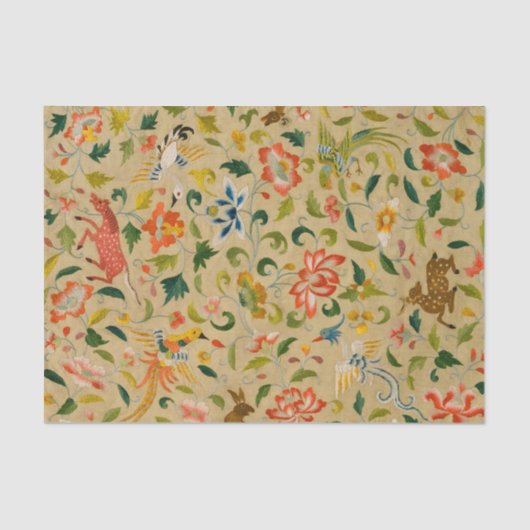 動物アンティーク馬鳥鹿ウサギ 薄葉紙 (正面)