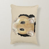 動物アートかわいいネズミが透き通る水彩画 アクセントクッション (裏面(縦))