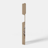 動物アートを見る水色リス好奇心 iPhoneケース (右側面)