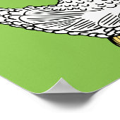 動物イラストカスタム文字キッズポスター ポスター (角)