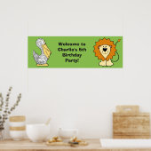 動物イラストカスタム文字キッズポスター ポスター (キッチン)