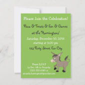 動物イラストレーションカスタム文字キッズ招待状 招待状 (裏面)