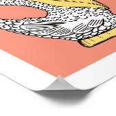 動物イラストレーション名前をカスタムするキッズポスター ポスター (角)