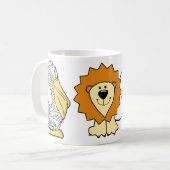 動物イラスト名前をカスタムするキッズマグカップ コーヒーマグカップ (正面左)