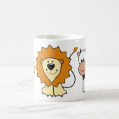 動物イラスト名前をカスタムするキッズマグカップ コーヒーマグカップ (中央)