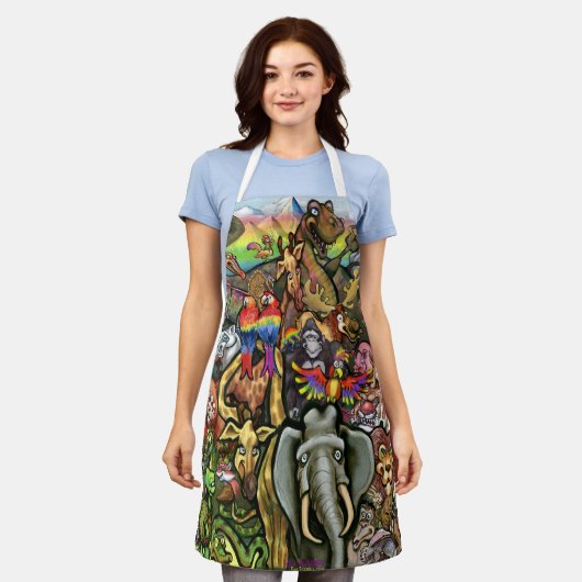 動物エプロン エプロン (着用した状態)