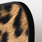 動物エレガントのヒョウ柄 ピックルボールラケット (左詳細)