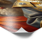 動物エレガントをテーマにした王室のドッグオイル塗装用デコ フォトプリント            (角)