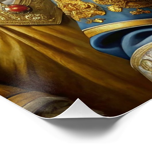 動物エレガントをテーマにした王室のドッグオイル塗装用デコ ポスター (コーナー)