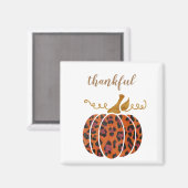 動物エレガントプリントカボチャ金ゴールド感謝磁石 マグネット (正面/裏面)