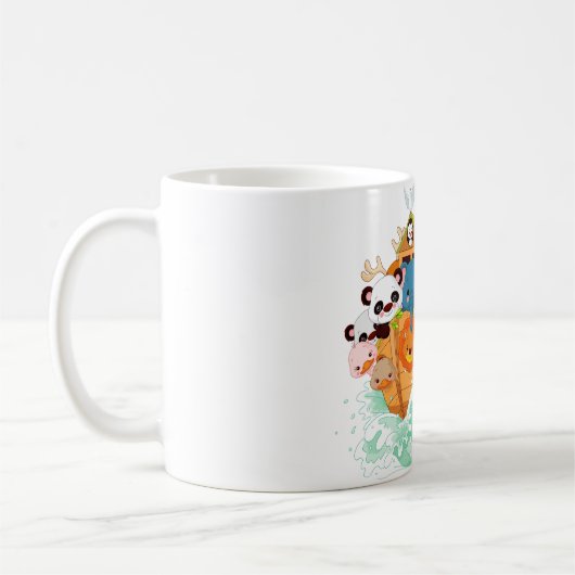 動物オンノアアートマグ コーヒーマグカップ (左)