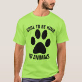 動物カッコいいのTシャツに親切にする Tシャツ (正面)