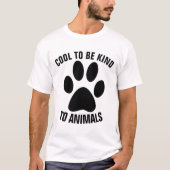 動物カッコいいのTシャツに親切にする Tシャツ (正面)