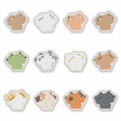 動物カップル シール (正面)