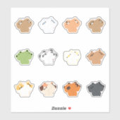 動物カップル シール (シート)